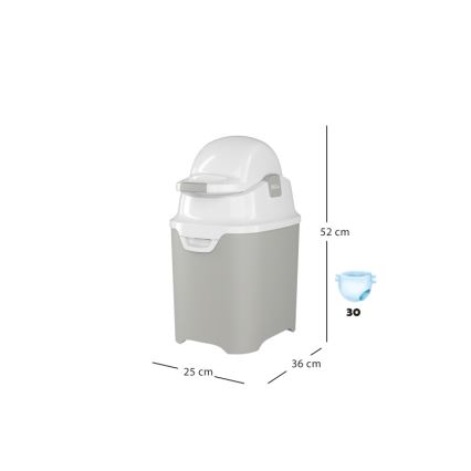 DiaperChamp - Корзина для подгузников ONE белый