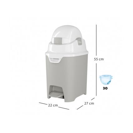 DiaperChamp - Корзина для подгузников ONE HANDSFREE серый