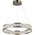 Диммируемая LED-хрустальная люстра на тросе ENRIQUE LED/55W//230V 3000-6000K, диаметр 80 см, с пультом дистанционного управления