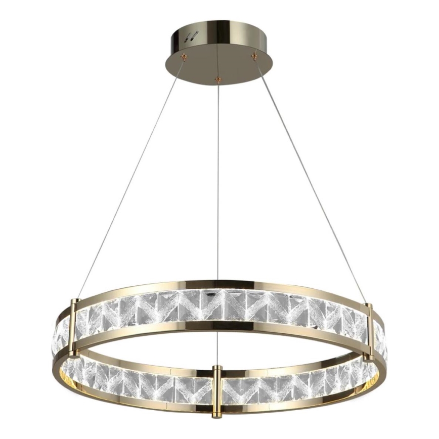 Диммируемая LED-хрустальная люстра на тросе ENRIQUE LED/55W//230V 3000-6000K, диаметр 80 см, с пультом дистанционного управления