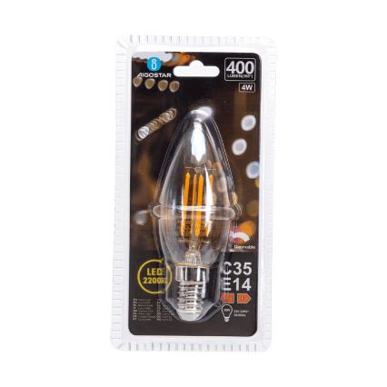 Диммируемая LED-лампа FILAMENT C35 E14/4W/230V 2200K - Aigostar