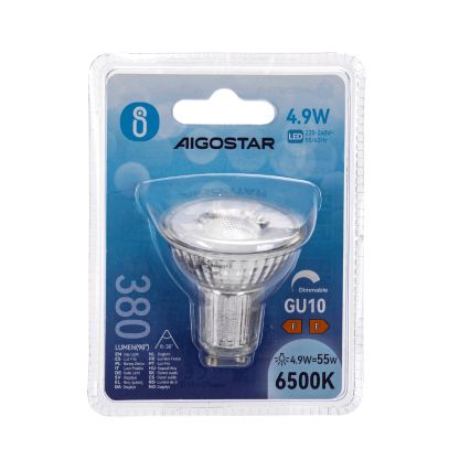 Диммируемая LED-лампа GU10/4,9W/230V 6500K - Aigostar