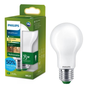 Диммируемая LED-лампа Philips ULTRAEFFICIENT A60 E27/5,2W/230V 2700K