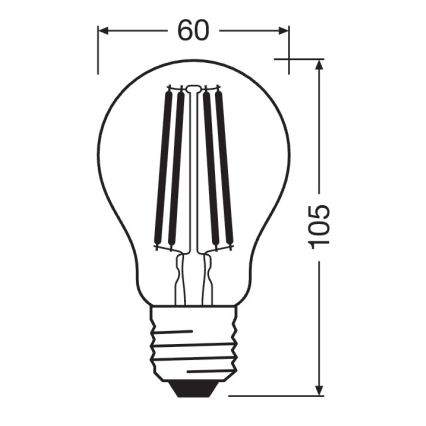 Диммируемая LED-лампа SUPERSTAR VINTAGE E27/11W/230V 4000K - Osram