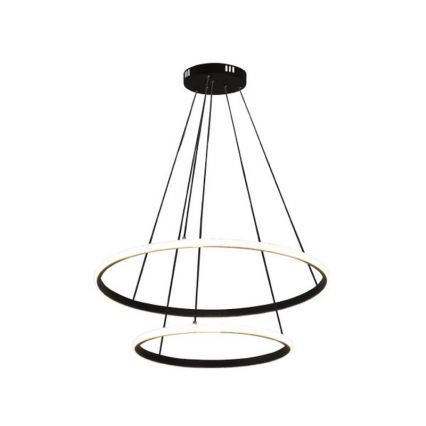 Светодиодная диммируемая подвесная люстра на тросе, LED/55W/230V 3000-6500K, диаметр 60 см, в комплекте пульт дистанционного управления