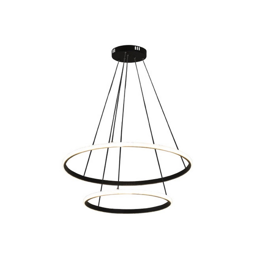 Светодиодная диммируемая подвесная люстра на тросе, LED/55W/230V 3000-6500K, диаметр 60 см, в комплекте пульт дистанционного управления