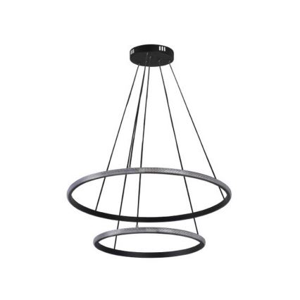 Светодиодная диммируемая подвесная люстра на тросе, LED/55W/230V 3000-6500K, диаметр 60 см, в комплекте пульт дистанционного управления