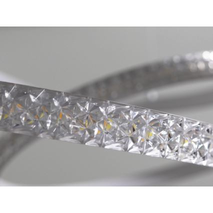 Диммируемая светодиодная подвесная люстра на тросе LED/90W/230V 3000-6500K, диаметр 47 см + пульт дистанционного управления