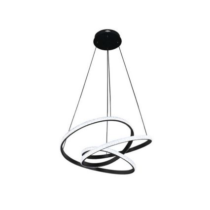 Диммируемая светодиодная (LED) подвесная люстра на тросе, 90 Вт, 230 В, 3000–6500 К, диаметр 47 см + пульт дистанционного управления