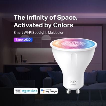 Диммируемая LED RGBW лампа GU10/3,7W/230V 2200-6500K Wi-Fi - TP-Link