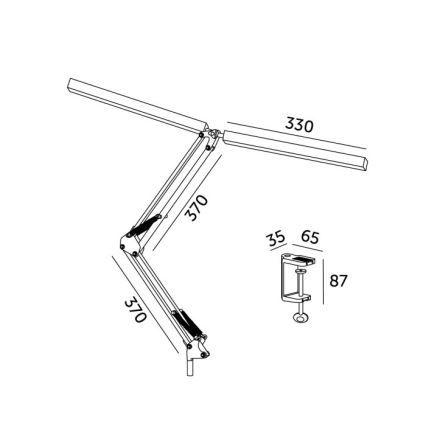 Диммируемая настольная светодиодная лампа TENUIX DUO LED/15W/230V 3000-6000K белая