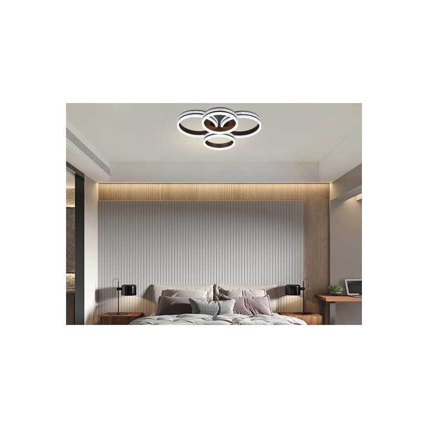 Диммируемая накладная LED-люстра, 150 Вт, 230 В, 3000–6500 К, с пультом дистанционного управления