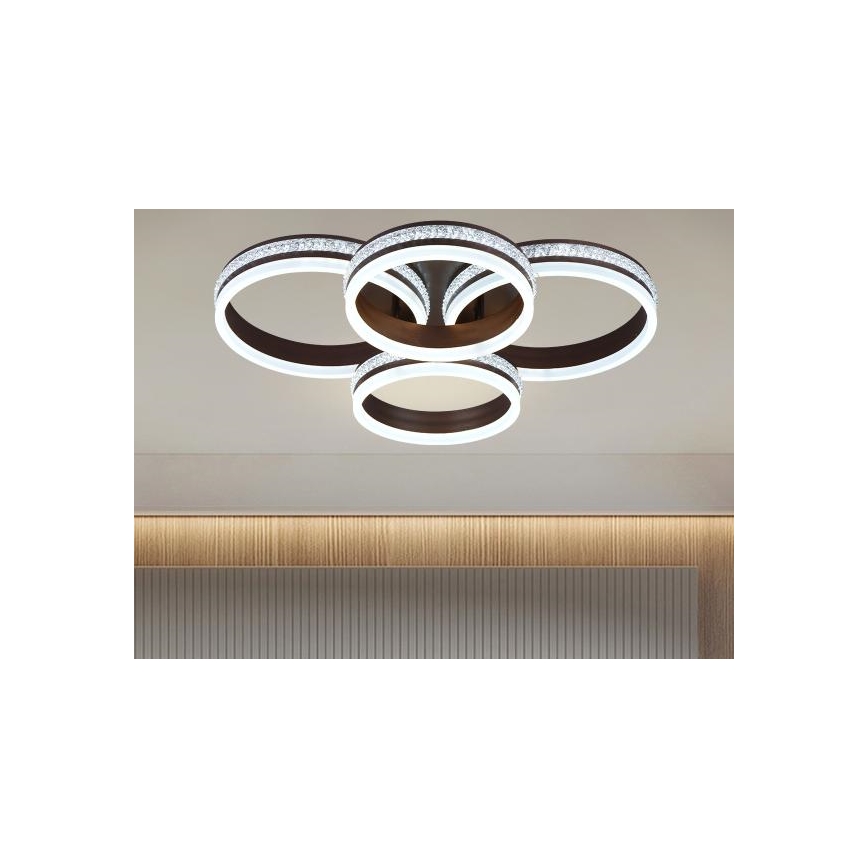 Диммируемая накладная LED-люстра, 150 Вт, 230 В, 3000–6500 К, с пультом дистанционного управления