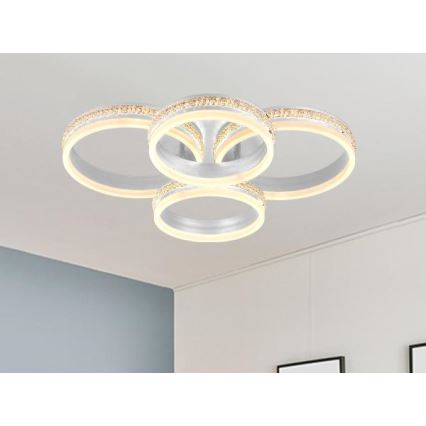 Диммируемая накладная LED-люстра, 150 Вт, 230 В, 3000–6500 К, с пультом дистанционного управления