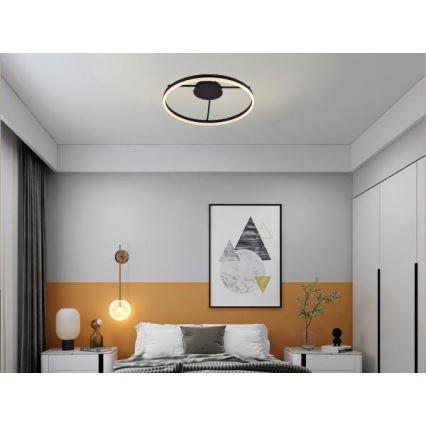 Диммируемая накладная LED-люстра LED/55 Вт/230 В 3000-6500 К + пульт дистанционного управления