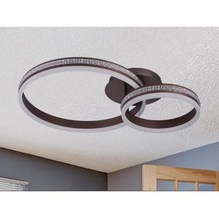 Диммируемая накладная потолочная LED-люстра 110W/230V 3000-6500K + пульт дистанционного управления