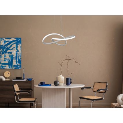 LED диммируемая подвесная люстра на тросе LED/65W/230V 3000-6500K диам. 49 cm + пульт дистанционного управления