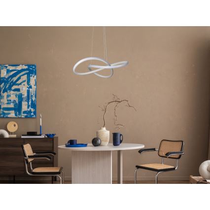 LED диммируемая подвесная люстра на тросе LED/65W/230V 3000-6500K диам. 49 cm + пульт дистанционного управления