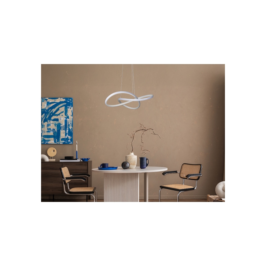 LED диммируемая подвесная люстра на тросе LED/65W/230V 3000-6500K диам. 49 cm + пульт дистанционного управления