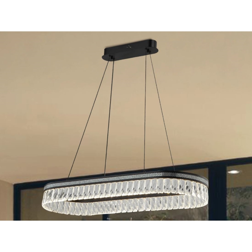 Регулируемая LED-хрустальная люстра на тросе THALIA LED/50W/230V 3000-6000K + пульт дистанционного управления