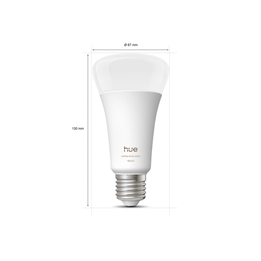 Диммируемая светодиодная лампа Philips Hue WHITE AND COLOR AMBIANCE E27, 11,8 Вт, 230 В, 1000–20000 K