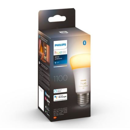 Диммируемая светодиодная лампа Philips Hue WHITE AMBIANCE E27/8W/230V 2200-6500K
