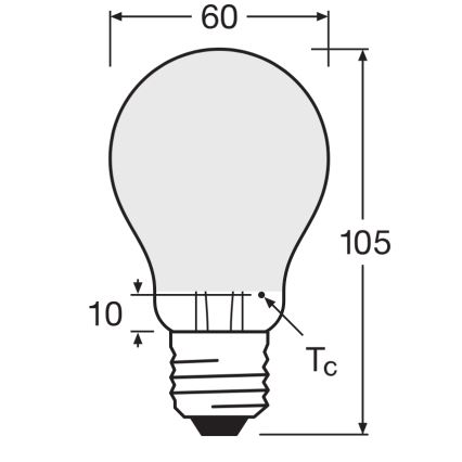 Диммируемая светодиодная лампа SUPERSTAR CLASSIC A60 E27/4,8W/230V 4000K - Osram