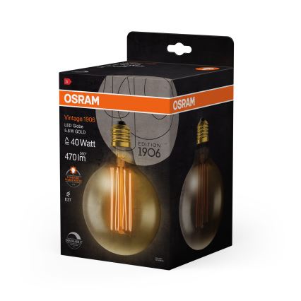 Диммируемая светодиодная лампа VINTAGE FILAMENT E27/5,8W/230V 2200K - Osram