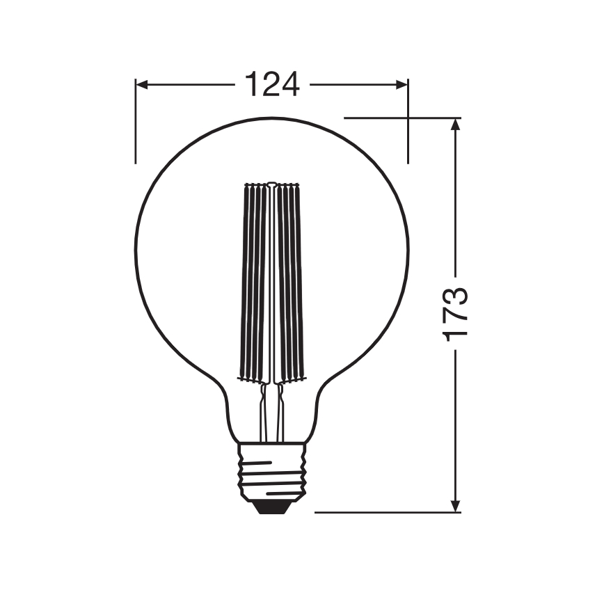 Диммируемая светодиодная лампа VINTAGE FILAMENT E27/5,8W/230V 2200K - Osram
