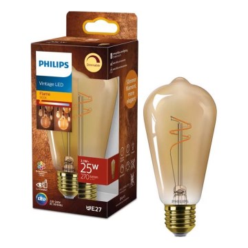 Диммируемая светодиодная лампа VINTAGE Philips ST64 E27/3,1 Вт/230 В 1800 К