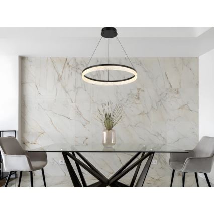 Диммируемая LED-подвесная люстра на тросе ALIANZ LED/60W/230V 3000-6000K диаметр 80 см + пульт дистанционного управления