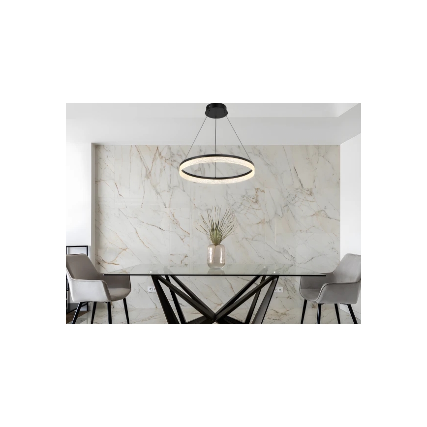 Диммируемая LED-подвесная люстра на тросе ALIANZ LED/60W/230V 3000-6000K диаметр 80 см + пульт дистанционного управления