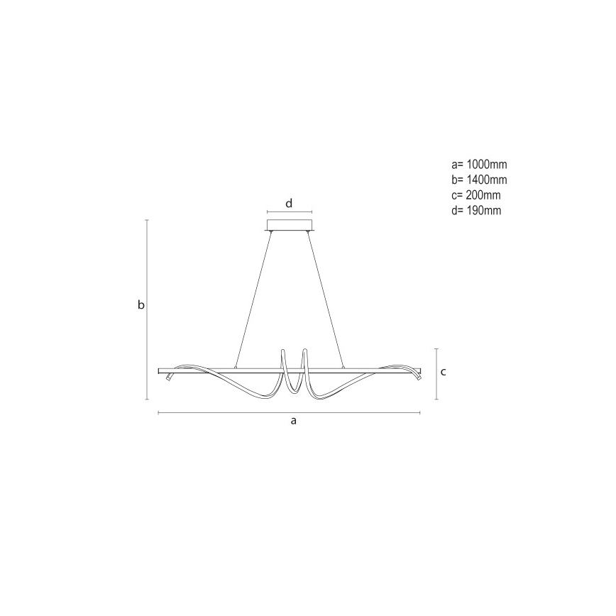 Диммируемая светодиодная люстра на тросе LED/50W/230V 3000-6500K 100 см + пульт ДУ