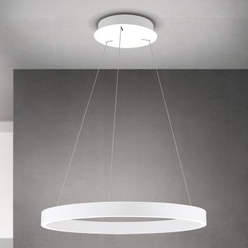 диммируемая светодиодная подвесная люстра на тросе KOLK LED/60W/230V 2700/3000/4000K Ø 60 см белая