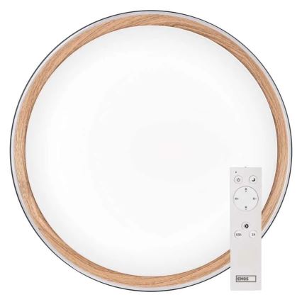 Диммируемый потолочный светильник LED ILVI LED/30 Вт/230 В 2700-6500 К Ø 40 см черный/бежевый + пульт дистанционного управления