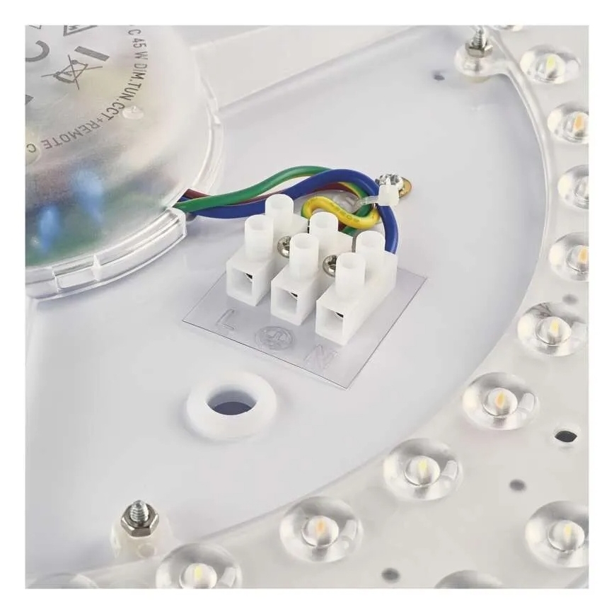 Диммируемый потолочный светильник LED ILVI LED/30 Вт/230 В 2700-6500 К Ø 40 см черный/бежевый + пульт дистанционного управления