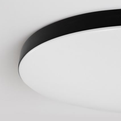Потолочный диммируемый LED-светильник SIENA LED/80W/230V 3000-6000K, диаметр 75 см, чёрный + пульт дистанционного управления