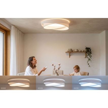 Диммируемый светодиодный потолочный светильник SMART GALAXY MODERN LED/24 Вт/230 В 3000-6500K Ø 55 см белый + пульт дистанционного управления