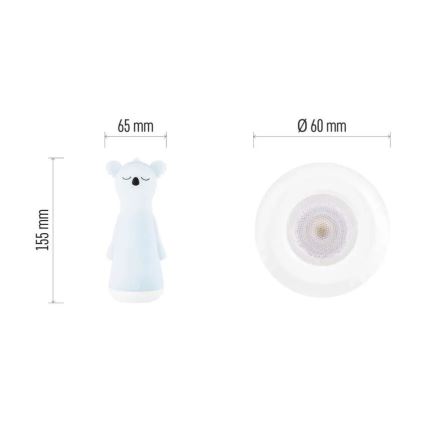 Диммируемый перезаряжаемый детский фонарик 2 в 1 с ночником, LED/3,7V 1200 mAh