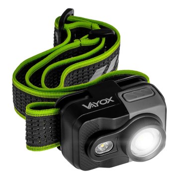 Диммируемый перезаряжаемый налобный фонарь LED/10W/5V/3×AAA IP66 800 лм 1000 мА·ч