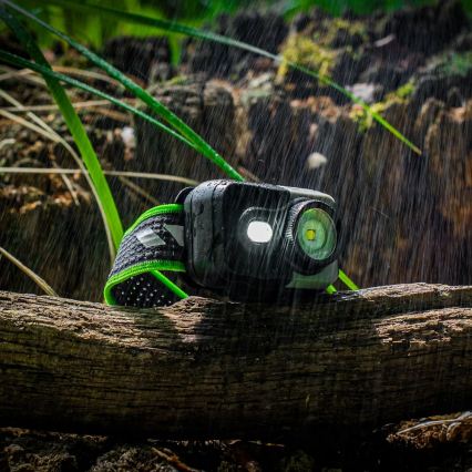 Диммируемый перезаряжаемый налобный фонарь LED/10W/5V/3×AAA IP66 800 лм 1000 мА·ч