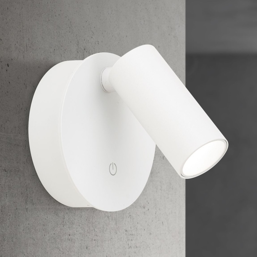 Диммируемый перезаряжаемый сенсорный настенный точечный светильник LUXY LED/1W/5V 2200 mAh 2700/3000/4000K белый