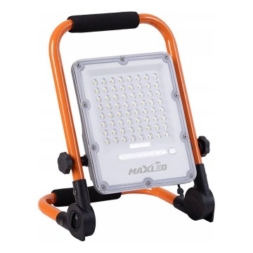 Диммируемый перезаряжаемый светодиодный прожектор со штативом LED/100W/3,2V 4500K 10000 mAh IP65 оранжевый