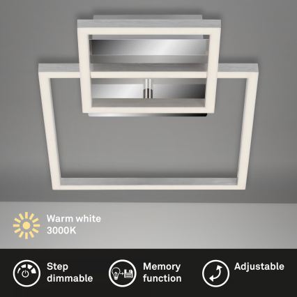 Диммируемый потолочный светильник LED/12W/230V 3000K матовый хром