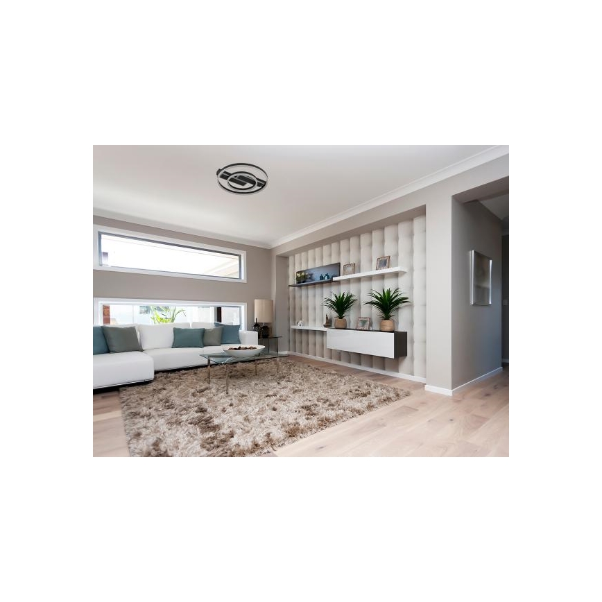 Диммируемый потолочный светильник LED, 80 Вт, 230 В, 3000–6500 К — с пультом дистанционного управления