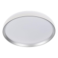 Диммируемый потолочный светильник LED LIXAN LED/65W/230V 3000-6500K Ø 48,6 см белый/серебристый + пульт дистанционного управления