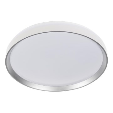 Диммируемый потолочный светильник LED LIXAN LED/65W/230V 3000-6500K Ø 48,6 см белый/серебристый + пульт дистанционного управления