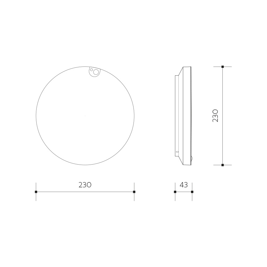 Светодиодный диммируемый потолочный светильник с датчиком движения и сумерек OLDA LED, 6/12/18 Вт, 230 В, Ø 23 см