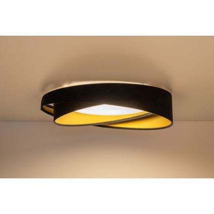 Диммируемый светодиодный потолочный светильник SMART GALAXY MODERN LED/24 Вт/230 В 3000–6500 К, диаметр 55 см, черный/золотой + пульт дистанционного управления