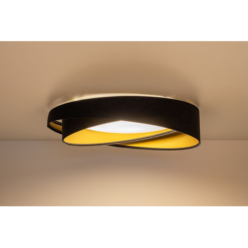 Диммируемый светодиодный потолочный светильник SMART GALAXY MODERN LED/24 Вт/230 В 3000–6500 К, диаметр 55 см, черный/золотой + пульт дистанционного управления